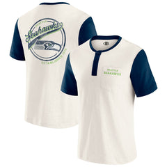 NFL Seattle Seahawks Darius Rucker Collection Henley Colorblock Slub Pocket T-Shirt