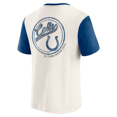 NFL Indianapolis Colts Darius Rucker Collection Henley Colorblock Slub Pocket T-Shirt
