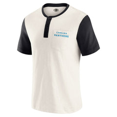 NFL Carolina Panthers Darius Rucker Collection Henley Colorblock Slub Pocket T-Shirt