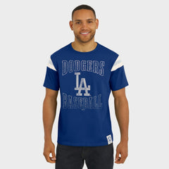 Los Angeles Dodgers Darius Rucker Collection Distressed Sleeve Stripe T-Shirt - Royal