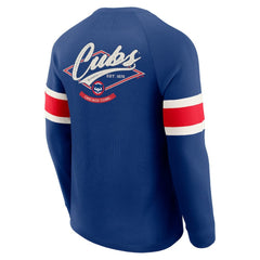 Chicago Cubs Darius Rucker Collection Waffle-Knit Raglan Long Sleeve Henley T-Shirt - Royal