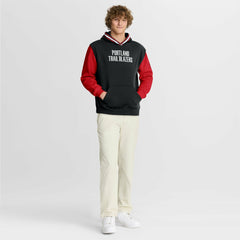 Portland Trail Blazers Half Court Shot Clock Fastbreak Hoodie - Black/Red | Fanatics online