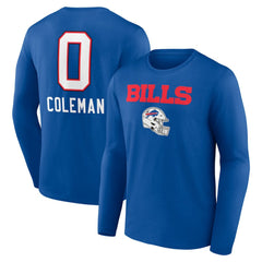 NFL Buffalo Bills Keon Coleman Team Wordmark Name & Number Long Sleeve T-Shirt