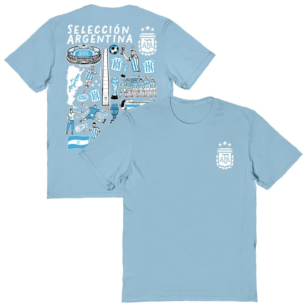 Argentina National Team Vive La Fete Women's Impressions Artwork T-Shirt / Soccer Hot sale