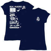 Real Madrid Vive La Fete Girls Youth Color Badge Fitted T-Shirt / Soccer New
