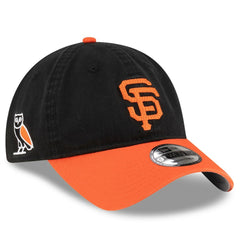 San Francisco Giants OVO x Washed 9TWENTY Adjustable Hat - Black/Orange | New Era
