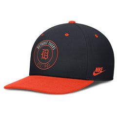 Detroit Tigers Cooperstown Collection Pro Dri-FIT Snapback Hat - Navy/Orange | Nike