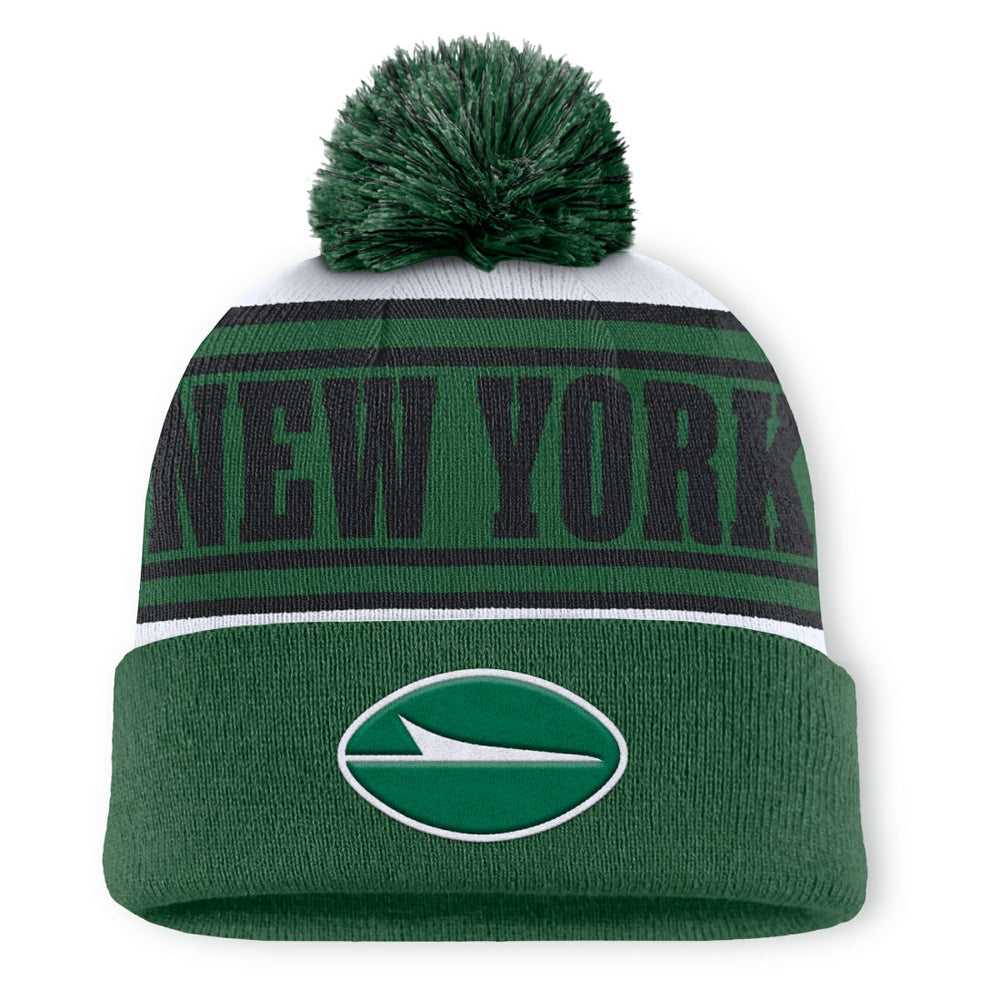 NFL New York Jets Center Cuffed Knit Hat with Pom