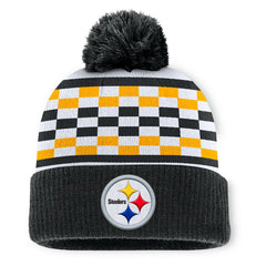 NFL Pittsburgh Steelers Women's End Zone Cuffed Knit Hat with Pom