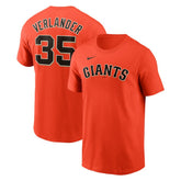 Justin Verlander San Francisco Giants Fuse Name & Number T-Shirt - Orange | Nike
