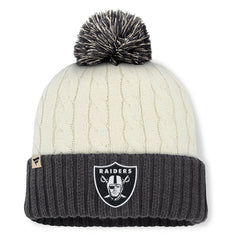 NFL Las Vegas Raiders Women's Coaxial Cuffed Knit Hat with Pom