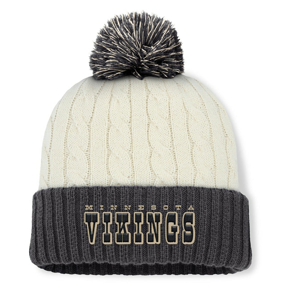 NFL Minnesota Vikings Women's Coaxial Cuffed Knit Hat with Pom