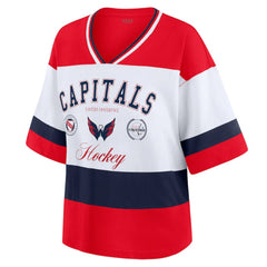Washington Capitals WEAR by Erin Andrews Women's Jersey Style Tee