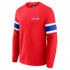 Washington Capitals Darius Rucker Collection by Fanatics Waffle-Knit Raglan Long Sleeve Henley T-Shirt