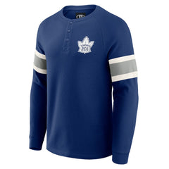 Toronto Maple Leafs Darius Rucker Collection by Fanatics Waffle-Knit Raglan Long Sleeve Henley T-Shirt