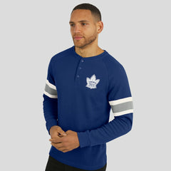 Toronto Maple Leafs Darius Rucker Collection by Fanatics Waffle-Knit Raglan Long Sleeve Henley T-Shirt