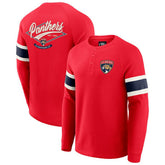 Florida Panthers Darius Rucker Collection by Fanatics Waffle-Knit Raglan Long Sleeve Henley T-Shirt