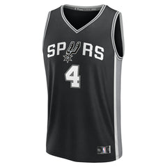 De'Aaron Fox San Antonio Spurs Fast Break Replica Player Jersey - Icon Edition - Black | Fanatics for sale