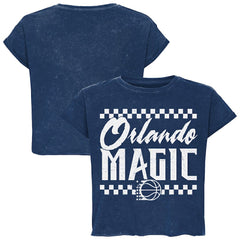 Orlando Magic Sportiqe Unisex Rock & Roll Collection Gwen Premium Mineral Wash Cropped T-Shirt - Blue discount