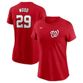 James Wood Washington Nationals Women's Cooperstown Collection Fuse Name & Number T-Shirt - Red | Nike