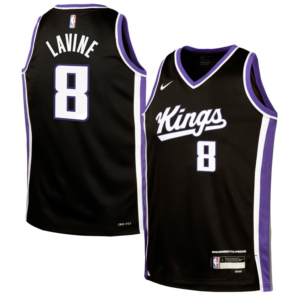 Zach LaVine Sacramento Kings Youth Swingman Jersey - Icon Edition - Black | Nike for sale