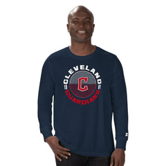 Cleveland Guardians Starter Halftime Long Sleeve T-Shirt - Navy
