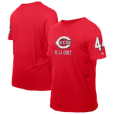 Elly De La Cruz Cincinnati Reds Design Lab Name & Number T-Shirt - Red | New Era