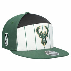 Milwaukee Bucks Youth 2025 NBA Tip Off Split Panel 9FIFTY Snapback Hat - White/Hunter Green | New Era outlet