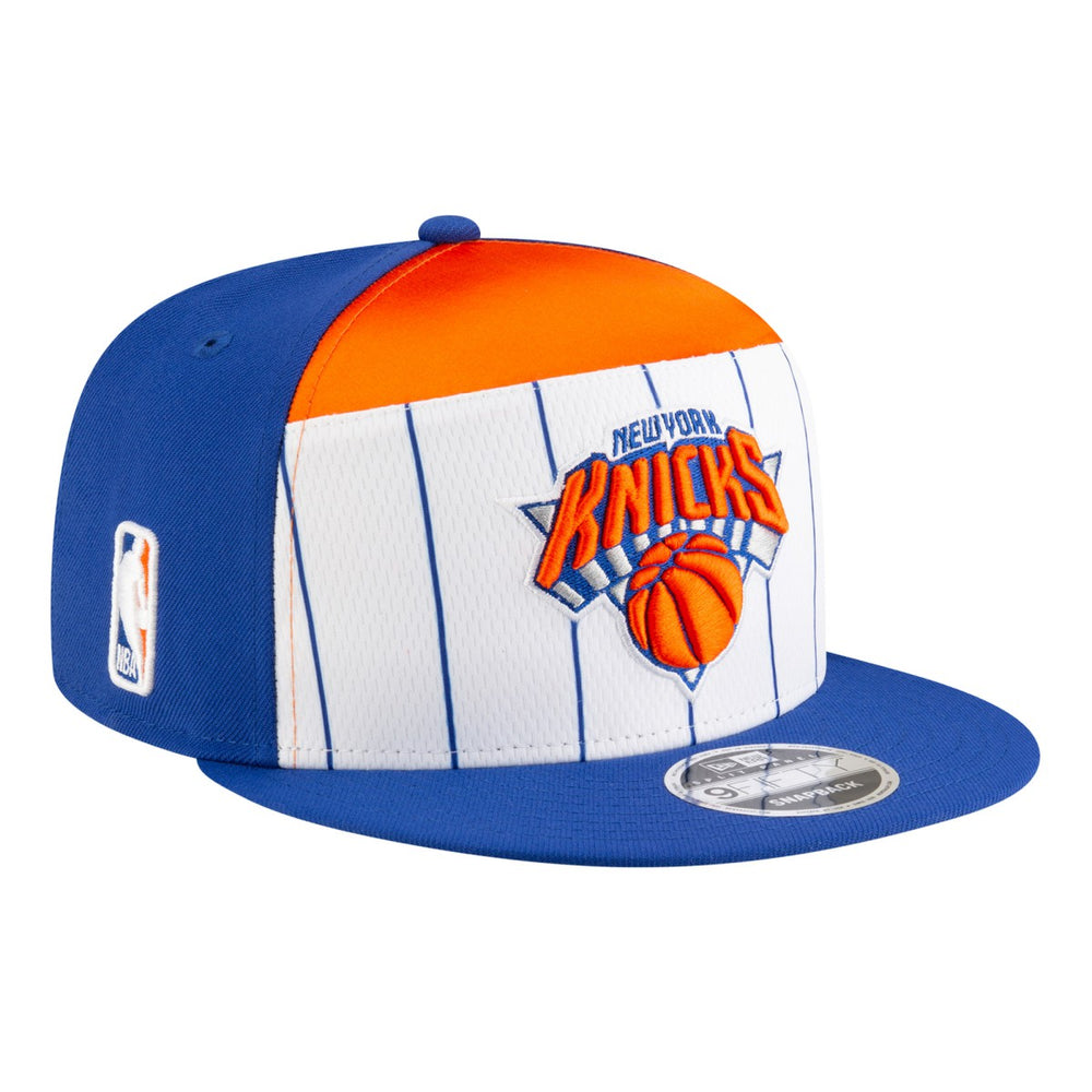 New York Knicks Youth 2025 NBA Tip Off Split Panel 9FIFTY Snapback Hat - White/Blue | New Era on sale