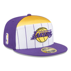 Los Angeles Lakers 2025 NBA Tip Off Split Panel 59FIFTY Fitted Hat - White/Purple | New Era sale
