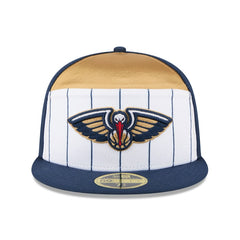 New Orleans Pelicans 2025 NBA Tip Off Split Panel 59FIFTY Fitted Hat - White/Navy | New Era discount