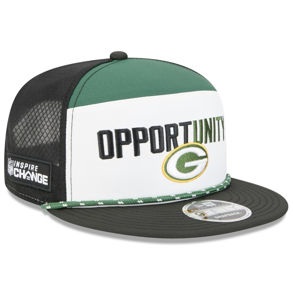 NFL Green Bay Packers 2025 Inspire Change Split Panel 9FIFTY Snapback Hat