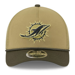 NFL Miami Dolphins Youth 2025 Salute to Service 9FORTY A-Frame Adjustable Hat