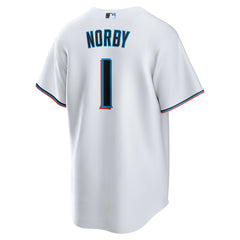 Connor Norby Miami Marlins Home Replica Jersey - White | Nike