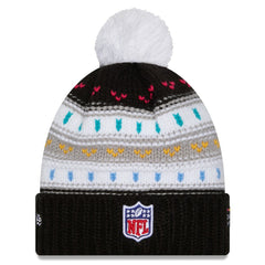 NFL Miami Dolphins Women's 2025 NFL Crucial Catch Cuffed Knit Hat with Pom