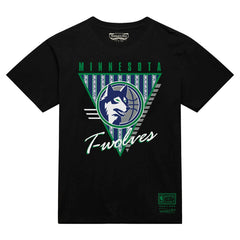 Minnesota Timberwolves Worldwide Collection Tri-Logo T-Shirt - Black | Mitchell & Ness sale