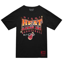 Miami Heat Worldwide Collection Glow Up T-Shirt - Black | Mitchell & Ness discount