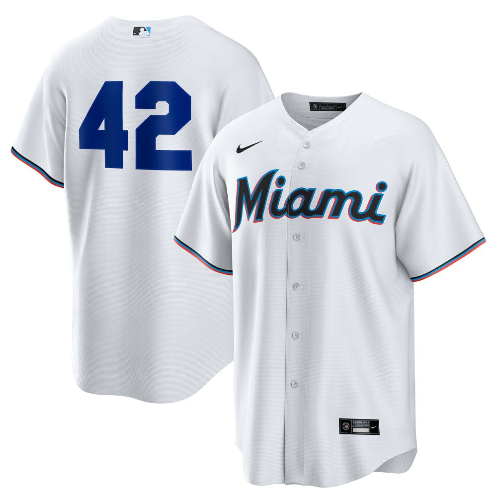Miami Marlins Home 2025 Jackie Robinson Day Replica Jersey - White | Nike
