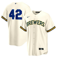 Milwaukee Brewers Home 2025 Jackie Robinson Day Replica Jersey - Cream | Nike