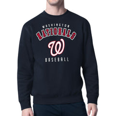 Washington Nationals Starter Team Logo Fleece Pullover Sweatshirt - Navy