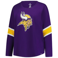 NFL Minnesota Vikings Women's Plus Size Redzone 3/4-Sleeve Scoop Neck T-Shirt