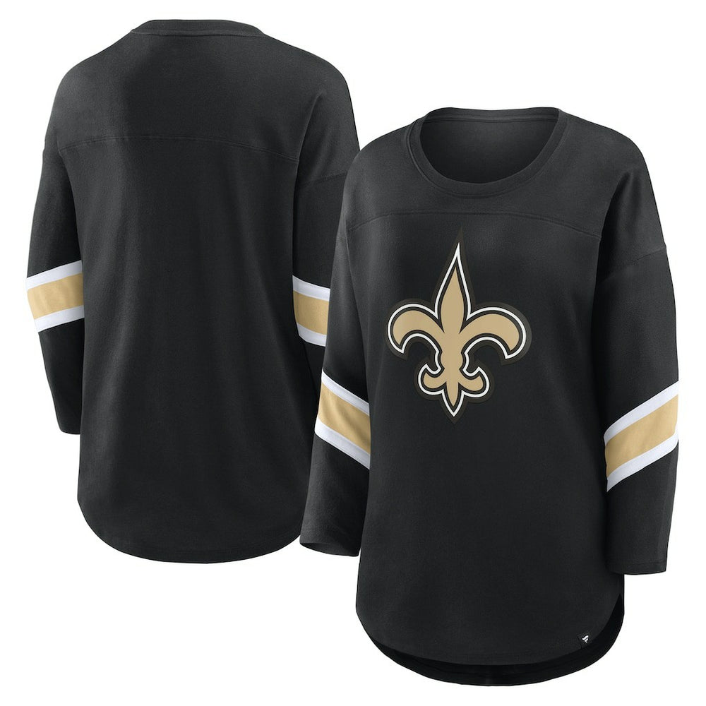 NFL New Orleans Saints Women's Plus Size Redzone 3/4-Sleeve Scoop Neck T-Shirt