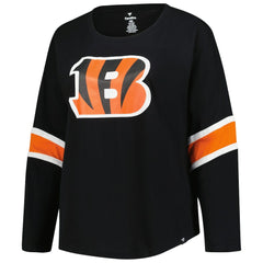 NFL Cincinnati Bengals Women's Plus Size Redzone 3/4-Sleeve Scoop Neck T-Shirt