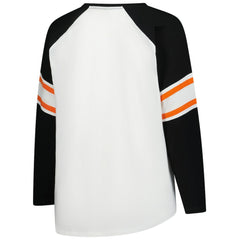 NFL Cincinnati Bengals Women's Plus Size Redzone Lace Up Long Sleeve T-Shirt
