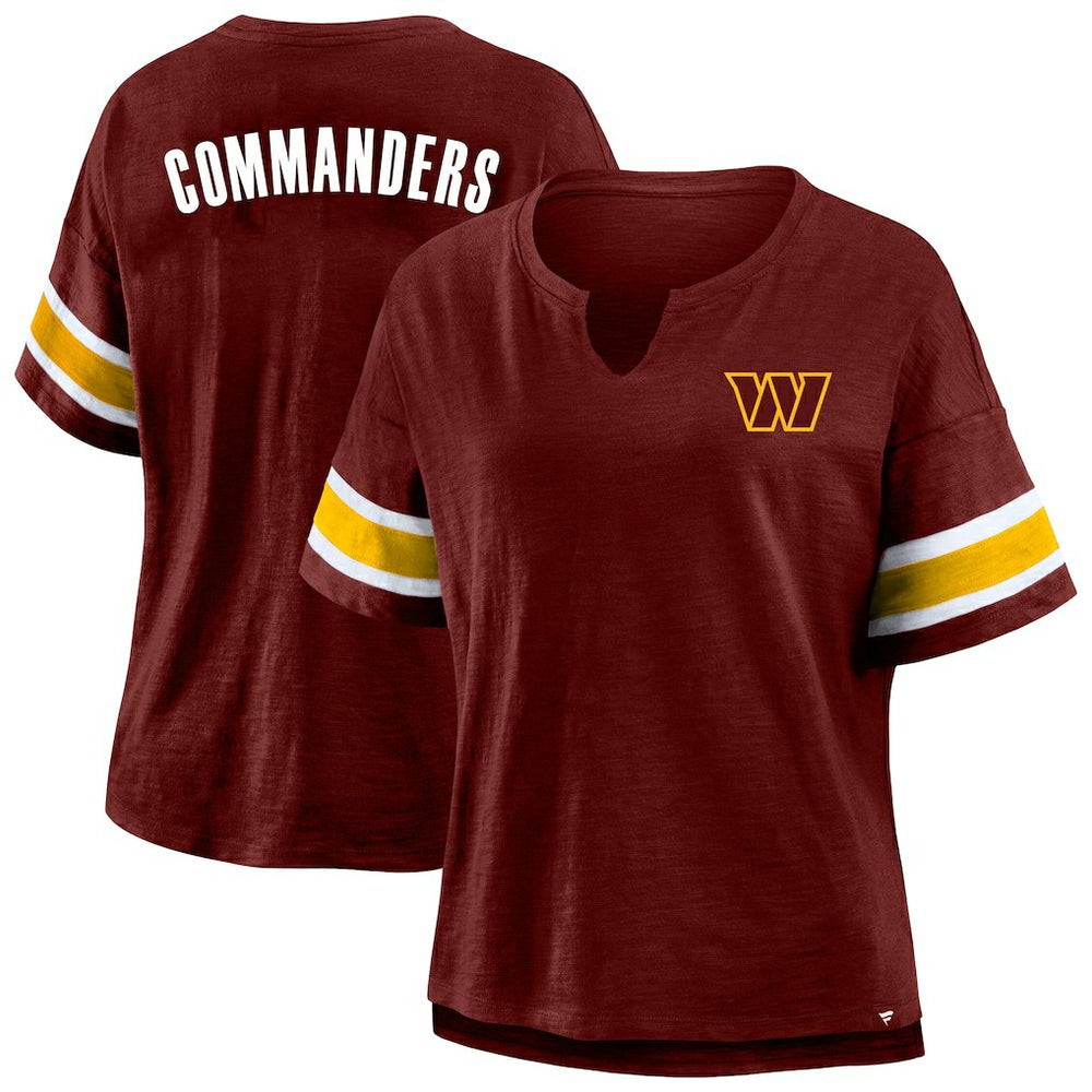 NFL Washington Commanders Women's Plus Size Redzone Notch Neck T-Shirt