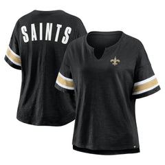 NFL New Orleans Saints Women's Plus Size Redzone Notch Neck T-Shirt