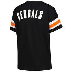 NFL Cincinnati Bengals Women's Plus Size Redzone Notch Neck T-Shirt