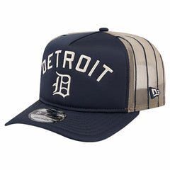 Detroit Tigers Vintage Arched Foam Front 9FIFTY A-Frame Adjustable Trucker Hat - Navy | New Era