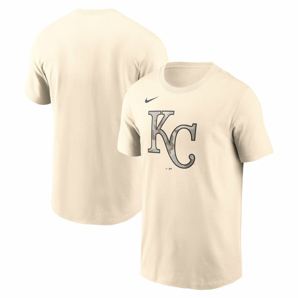 Kansas City Royals Camo Logo T-Shirt - Cream | Nike