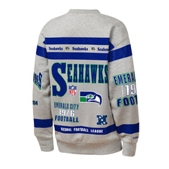 NFL Seattle Seahawks Youth Throwback All-Over Print Fleece Sweatshirt